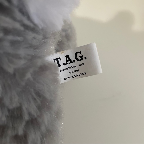 T.A.g Wolf Beasty Babies Glitter 7” Soft Plush Stuffed Animal - Picture 5 of 5